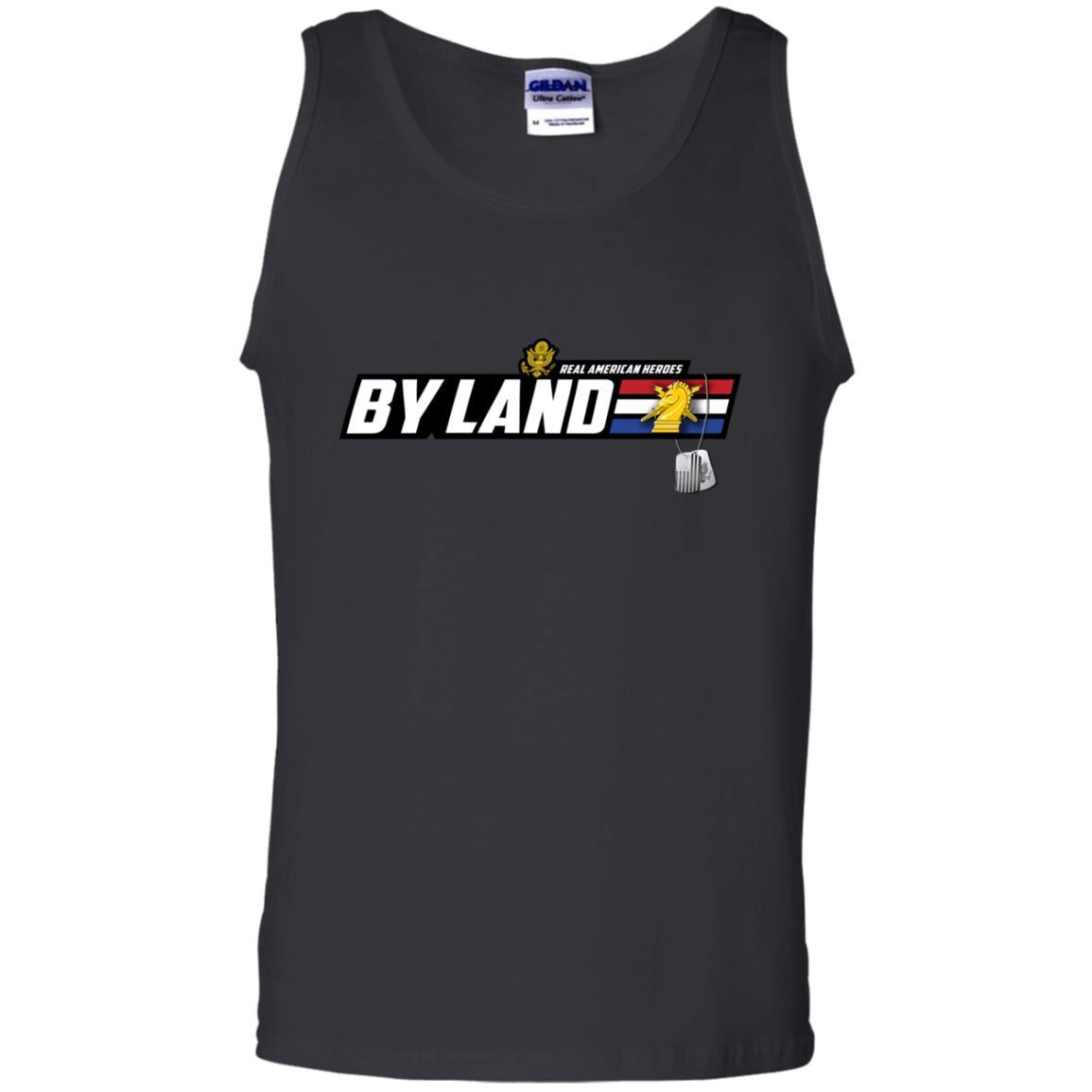 US Army T-Shirt "Psychological Ops Real American Heroes By Land" On Front-TShirt-Army-Veterans Nation