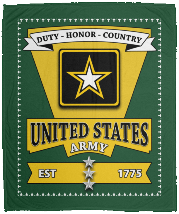 US Army O-9 Lieutenant General O9 LTG General Officer Blanket Cozy Plush Fleece Blanket - 50x60-Blankets-Army-Ranks-Veterans Nation