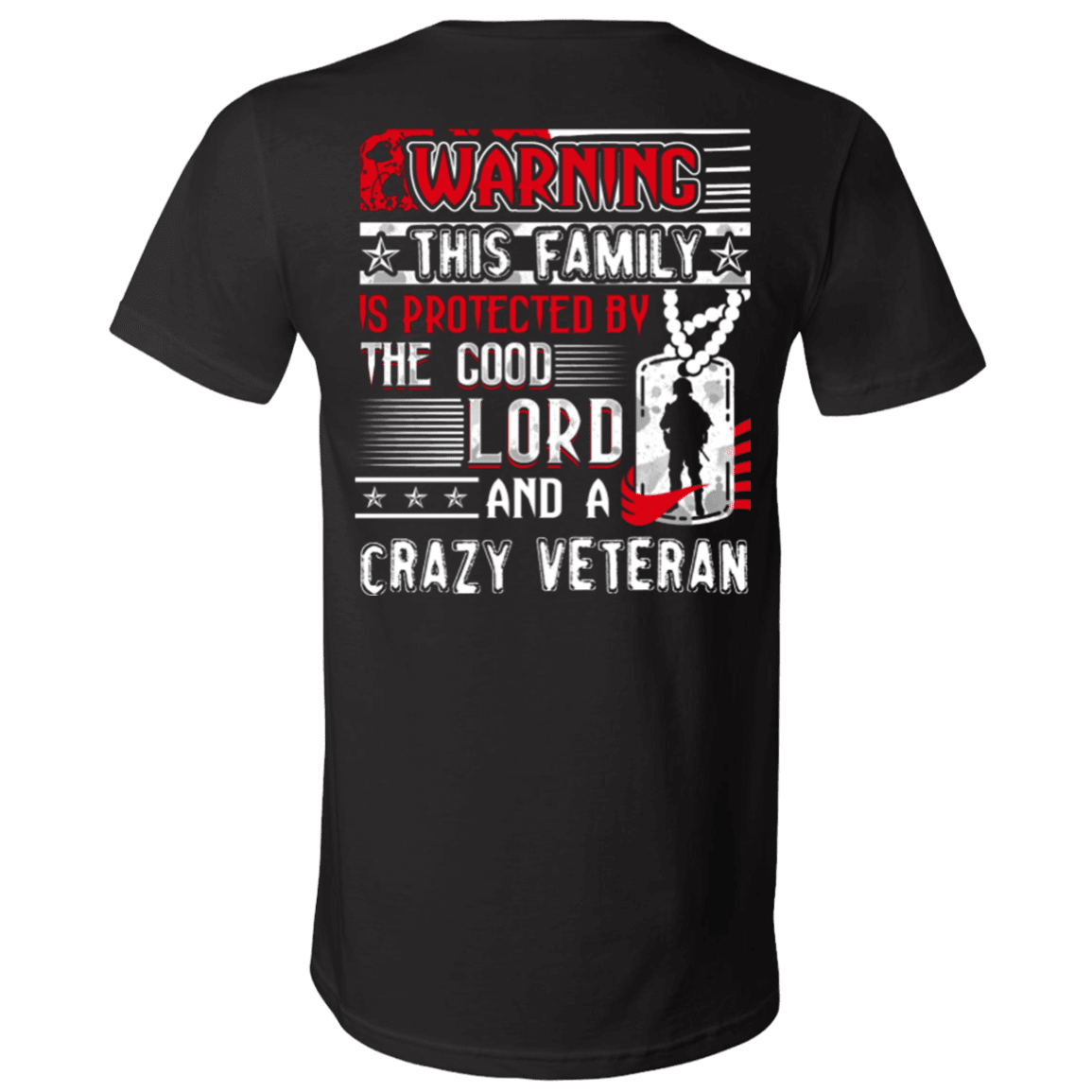 Military T-Shirt "The Good Lord And A Crazy Veteran"-TShirt-General-Veterans Nation