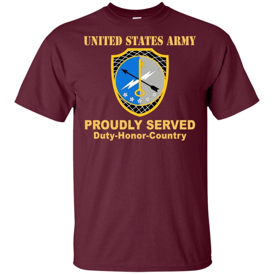 US ARMY 780TH MILITARY INTELLIGENCE BRIGADE- Proudly Served T-Shirt On Front For Men-TShirt-Army-Veterans Nation