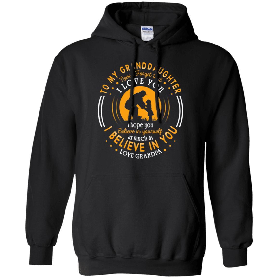 Military T-Shirt "TO MY GRANDDAUGHTER I BELIVE IN YOU"-TShirt-General-Veterans Nation