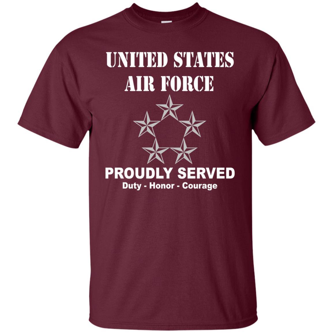 US Air Force O-10 General of the Air Force GAF O10 General Officer Ranks Men Front T Shirt For Air Force-TShirt-USAF-Veterans Nation