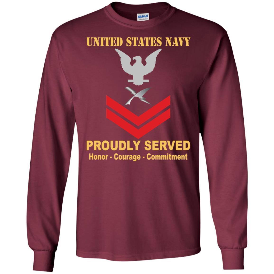 U.S Navy Cryptologic technician Navy CT E-5 Rating Badges Proudly Served T-Shirt For Men On Front-TShirt-Navy-Veterans Nation