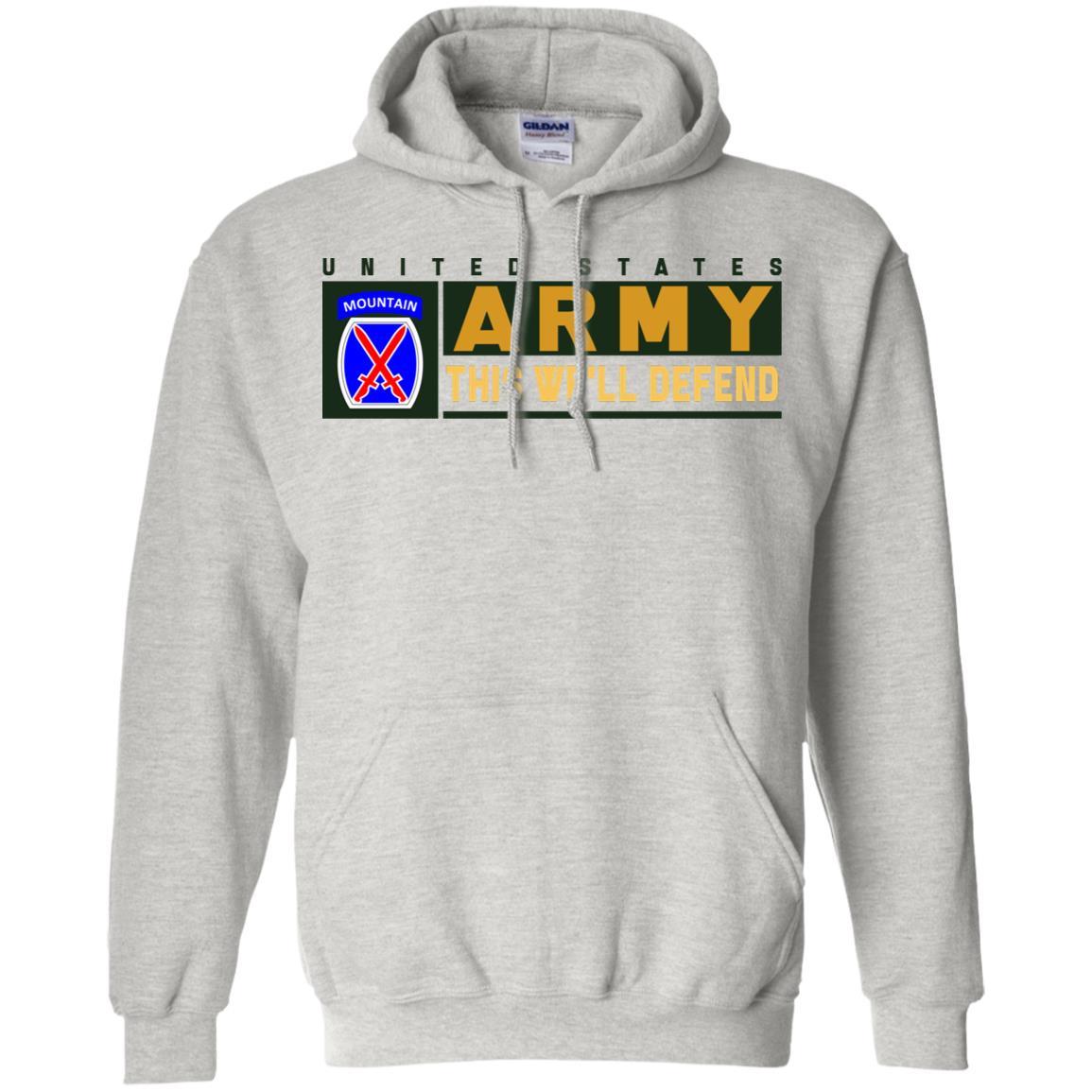 US Army 10th Mountain Infantry Division- This We'll Defend T-Shirt On Front For Men-TShirt-Army-Veterans Nation