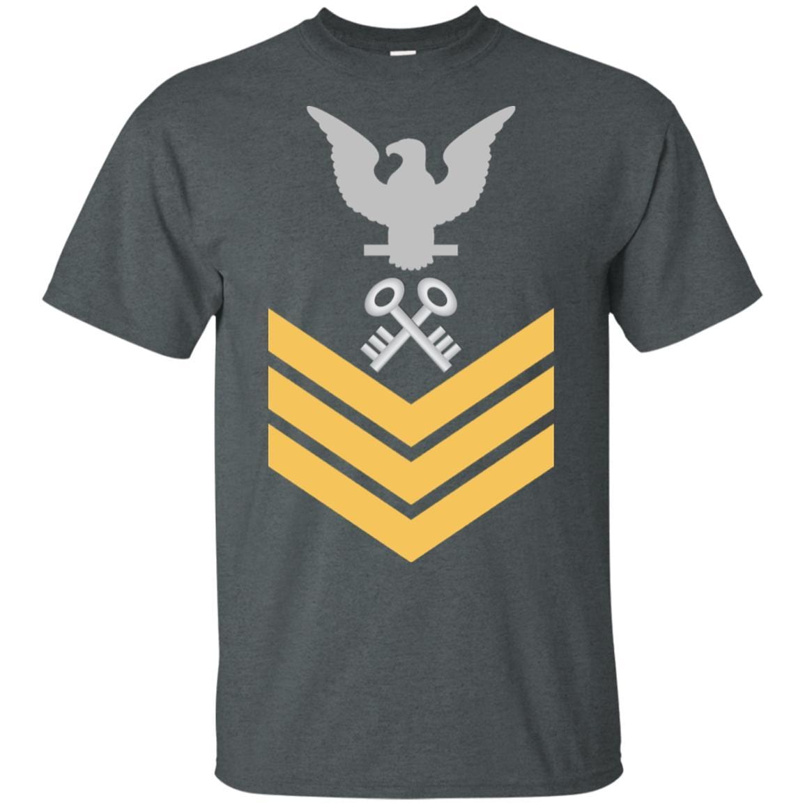 Military T-Shirt "Navy Storekeeper Navy SK E-6 Rating Badges On" Front For Men-TShirt-General-Veterans Nation