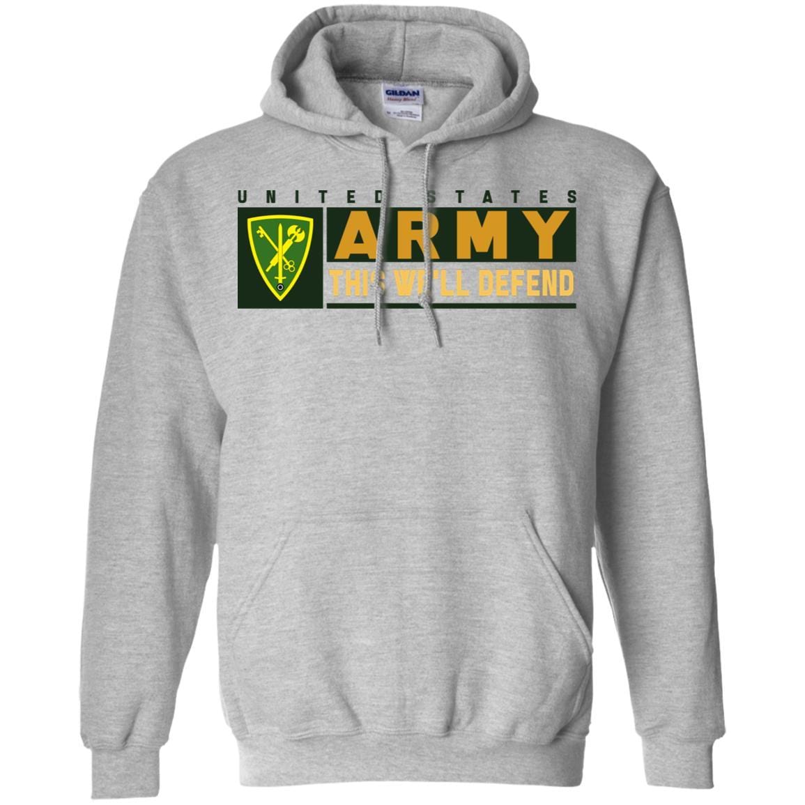 US Army 42ND MILITARY POLICE BRIGADE- This We'll Defend T-Shirt On Front For Men-TShirt-Army-Veterans Nation