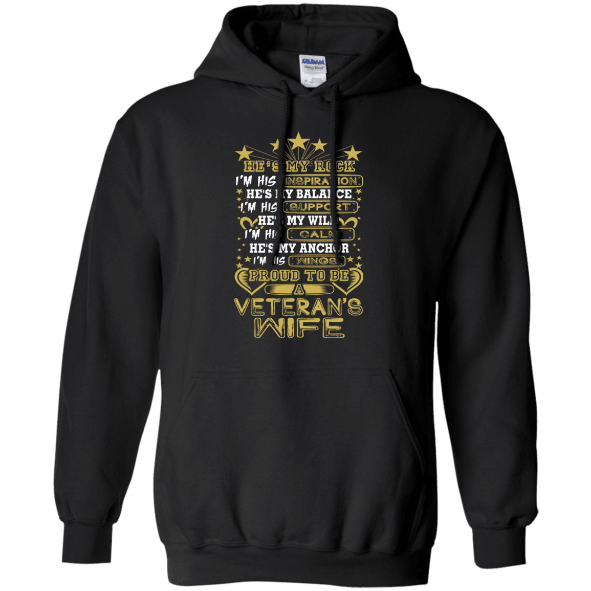Military T-Shirt "PROUD TO BE A VETERAN'S WIFE"-TShirt-General-Veterans Nation