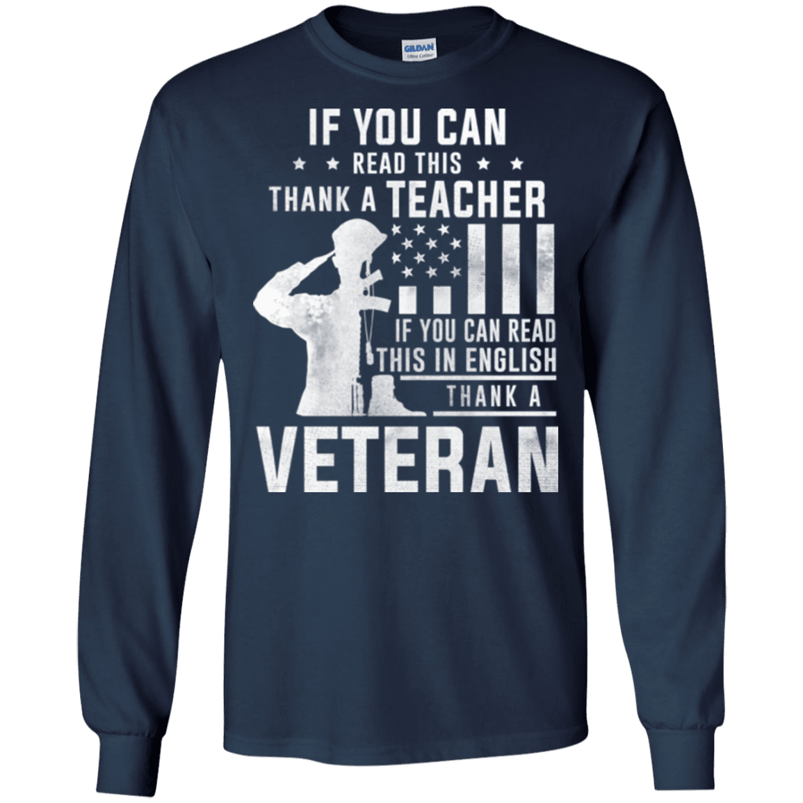 Military T-Shirt "THANK A VETERAN"-TShirt-General-Veterans Nation