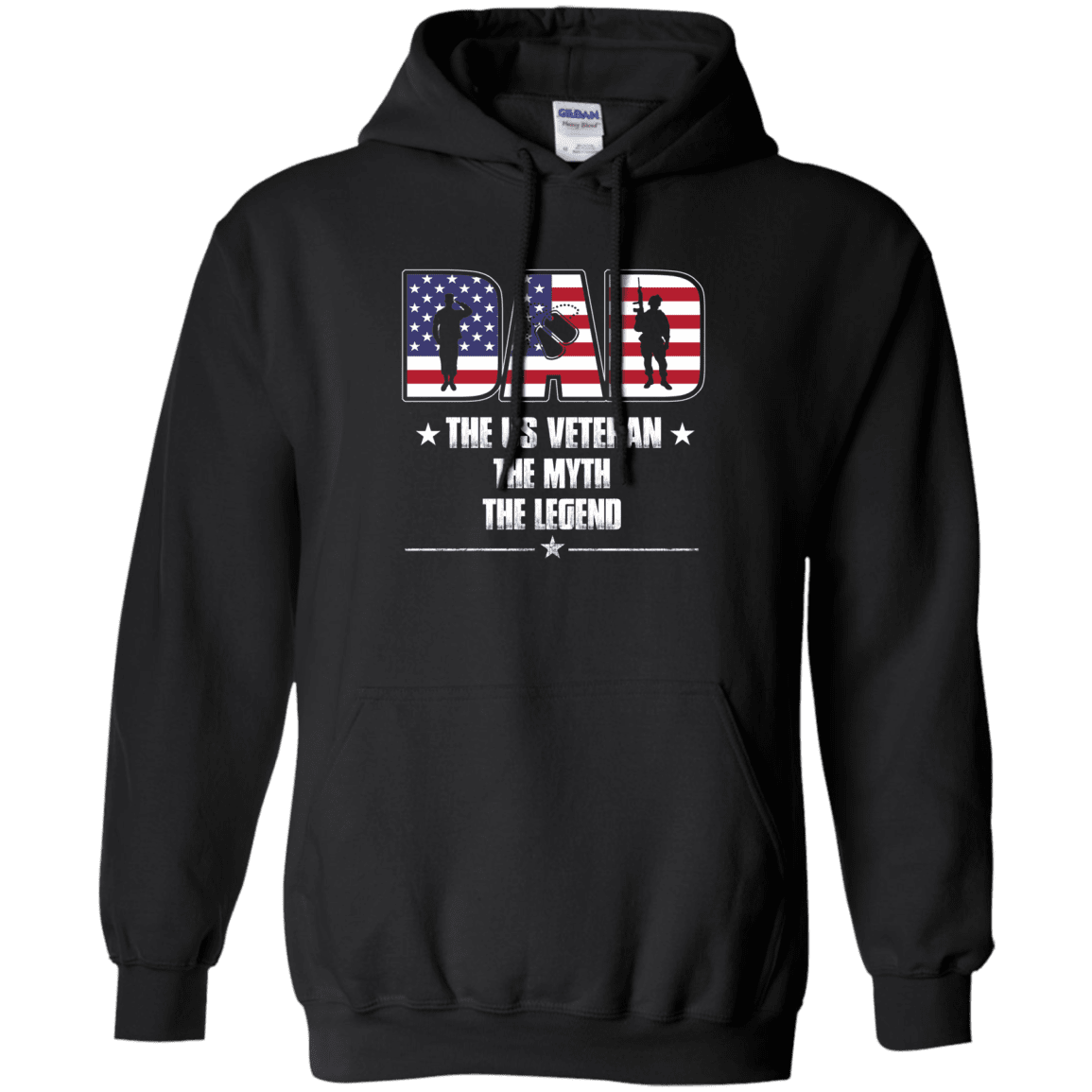 Military T-Shirt "The US Veteran Legend Dad" Front-TShirt-General-Veterans Nation