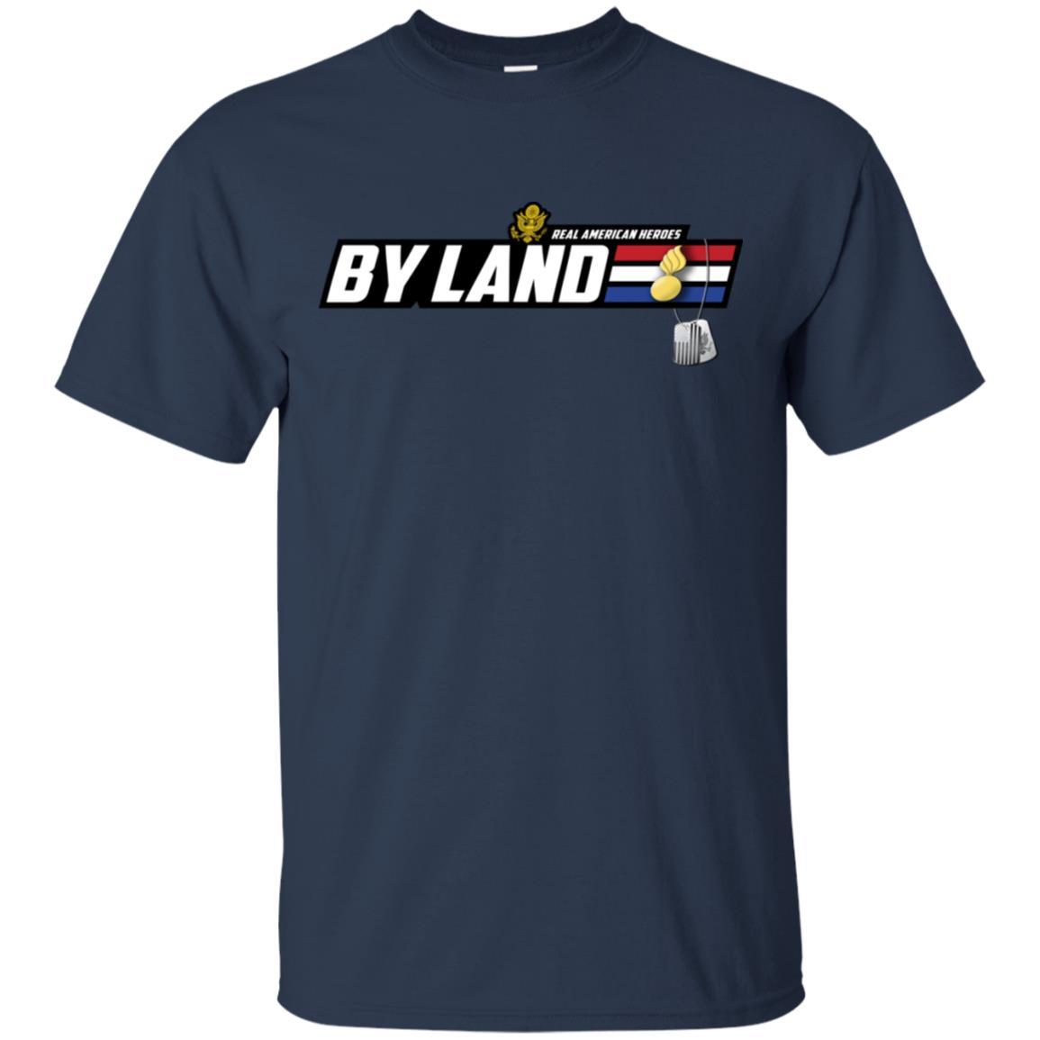 US Army T-Shirt "Ordnance Corps Real American Heroes By Land" On Front-TShirt-Army-Veterans Nation