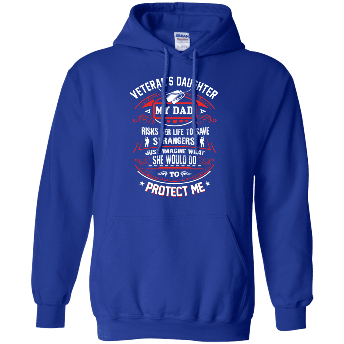 Military T-Shirt "VETERAN DAUGHTER MY DAD RISK HIS LIFE TO PROTECT ME"-TShirt-General-Veterans Nation