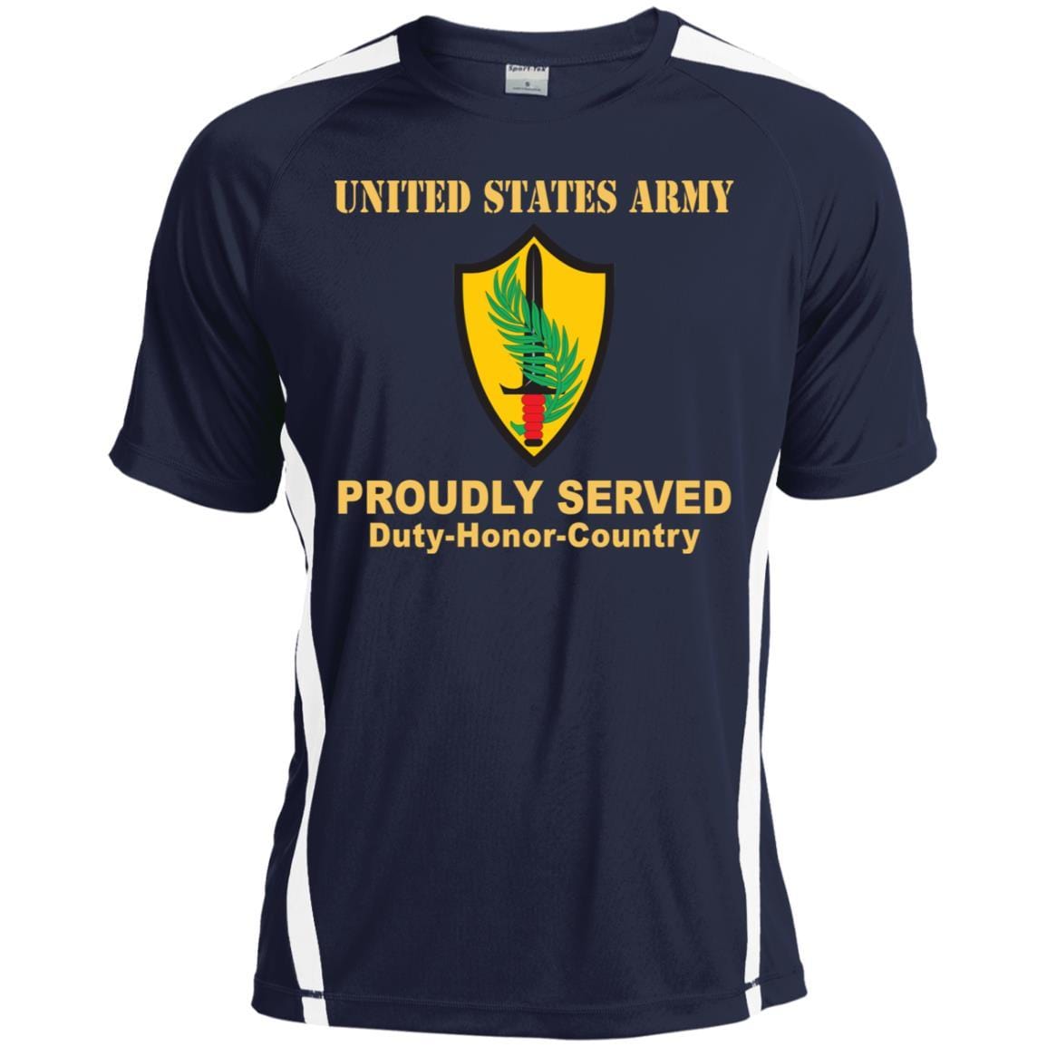 US ARMY CSIB ELEMENT UNITED STATES CENTRAL COMMAND- Proudly Served T-Shirt On Front For Men-TShirt-Army-Veterans Nation