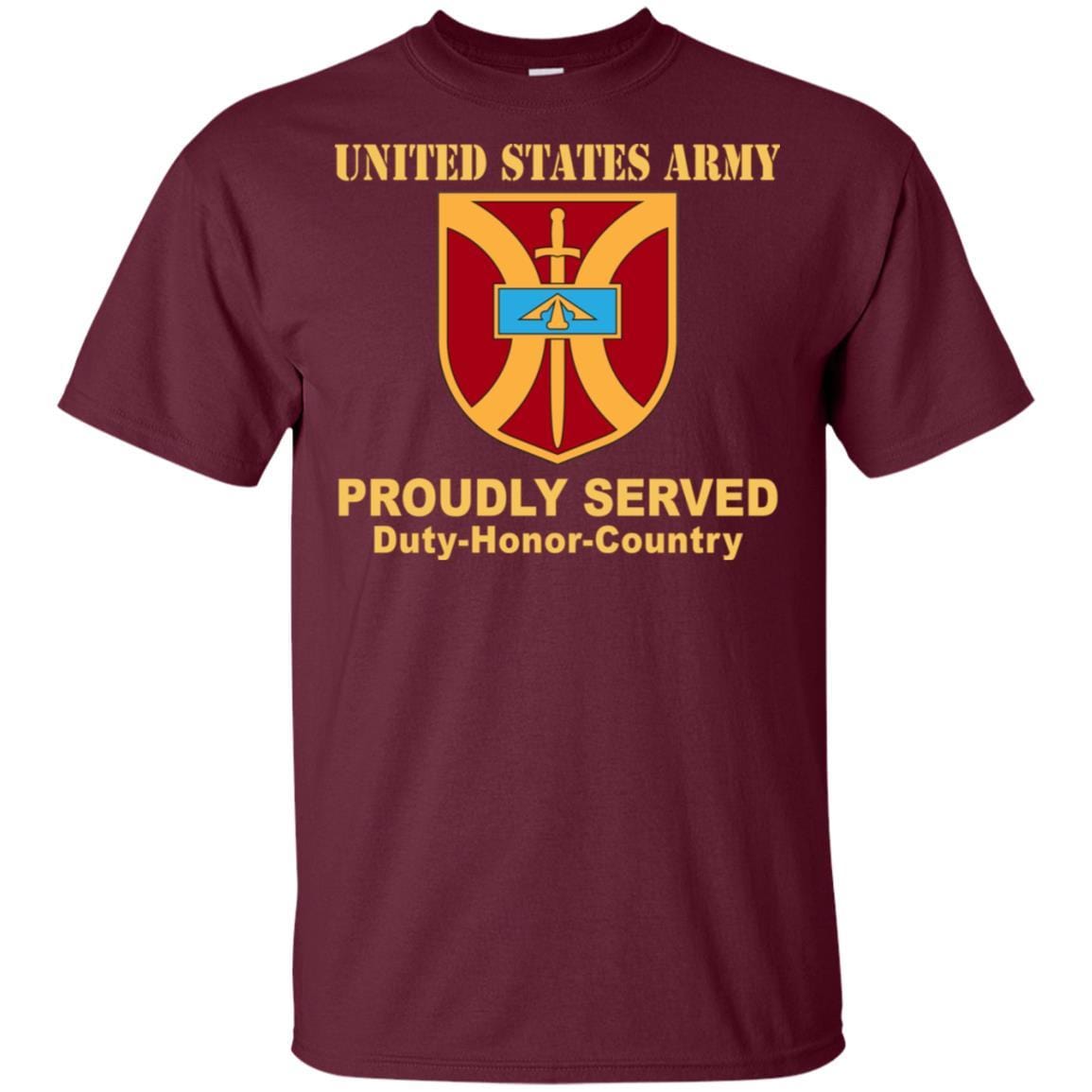 US ARMY 916 SUPPORT BRIGADE- Proudly Served T-Shirt On Front For Men-TShirt-Army-Veterans Nation