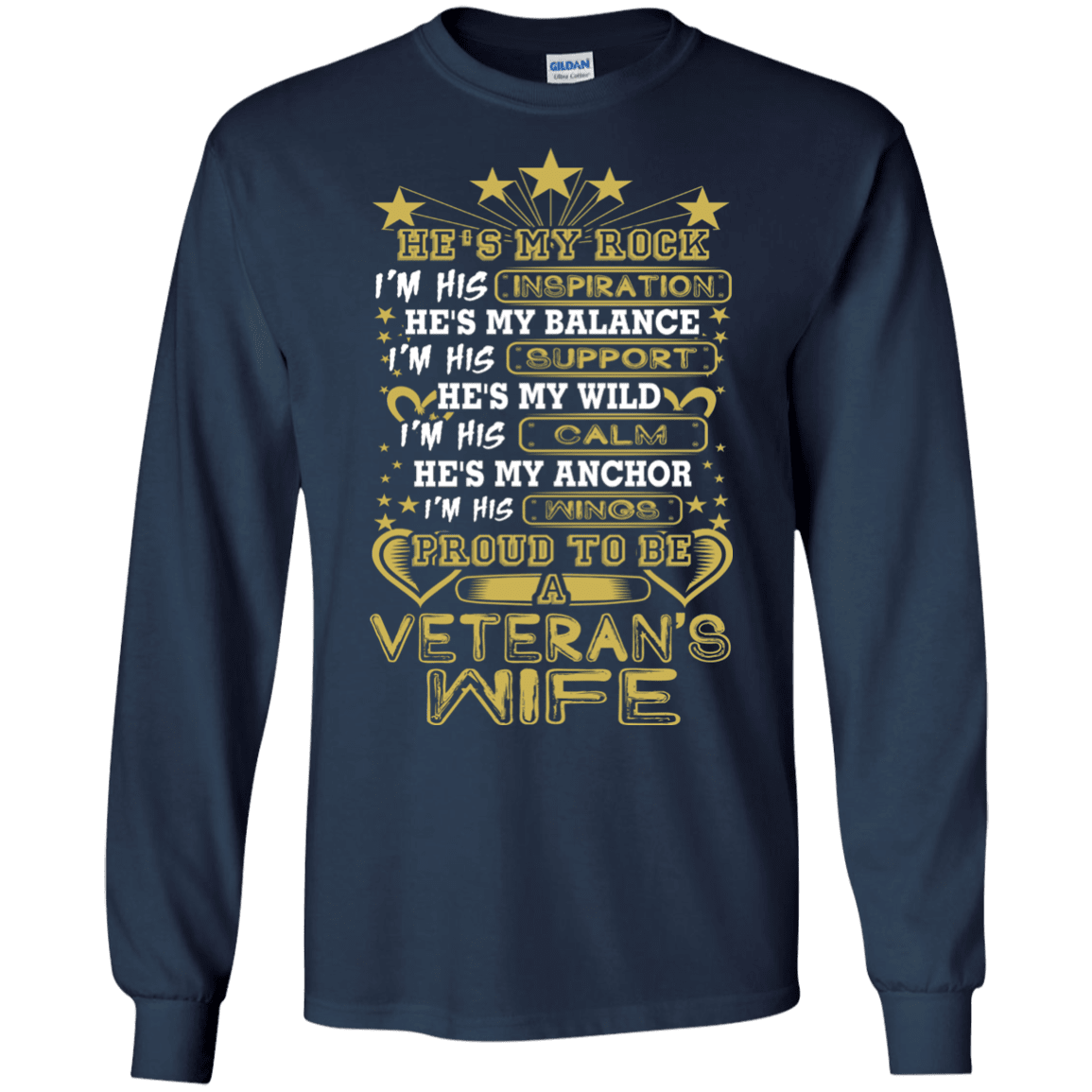 Military T-Shirt "PROUD TO BE A VETERAN'S WIFE"-TShirt-General-Veterans Nation
