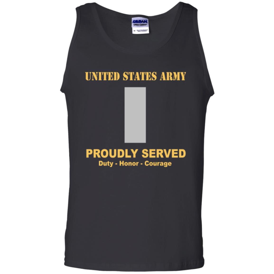 US Army O-2 First Lieutenant O2 1LT Commissioned Officer Ranks Men Front Shirt US Army Rank-TShirt-Army-Veterans Nation
