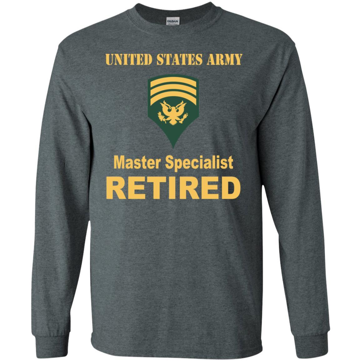 US Army E-7 SPC E7 Specialist Master Specialist Retired Men T Shirt On Front-TShirt-Army-Veterans Nation