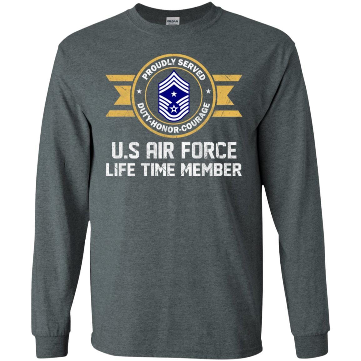 Life time member-US Air Force E-9 Command Chief Master Sergeant CCM E9 Noncommissioned Officer Ranks Men T Shirt On Front-TShirt-USAF-Veterans Nation