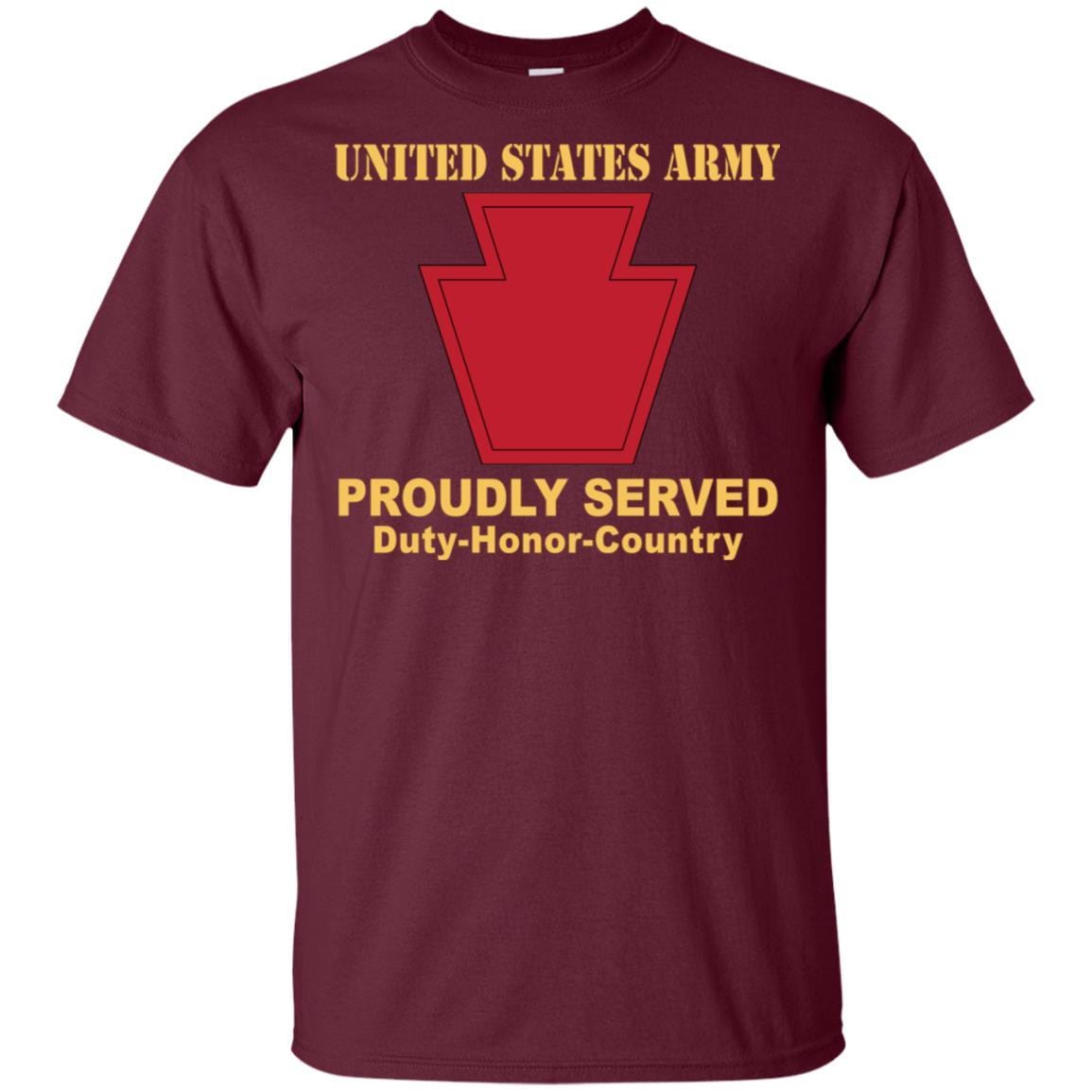 US ARMY 28TH INFANTRY DIVISION - Proudly Served T-Shirt On Front For Men-TShirt-Army-Veterans Nation