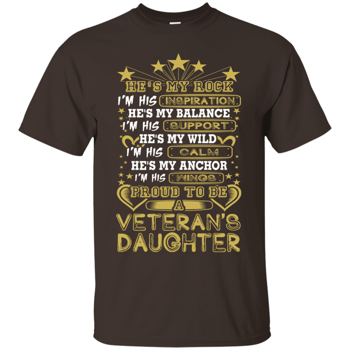 Military T-Shirt "PROUD TO BE A VETERAN'S DAUGHTER"-TShirt-General-Veterans Nation