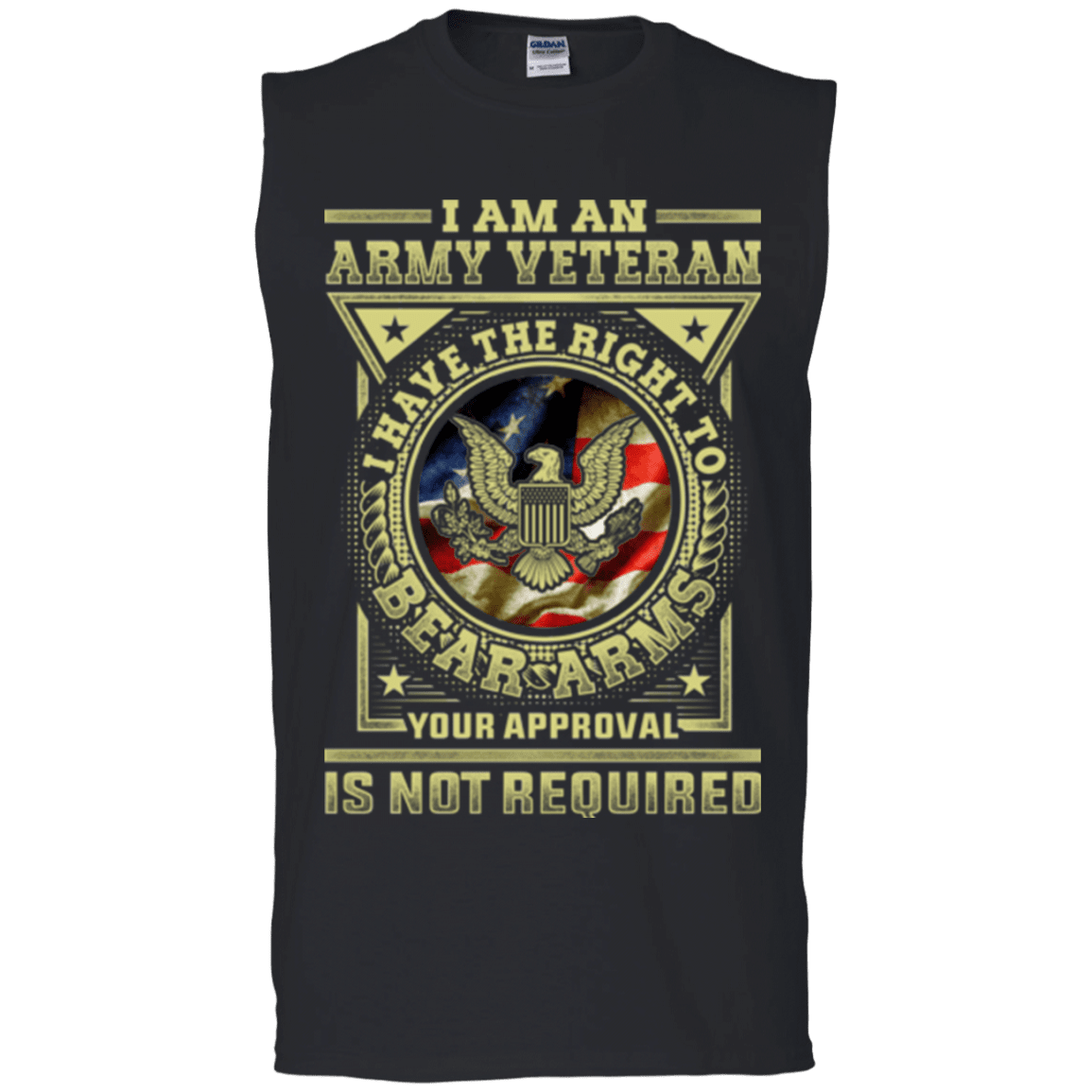 Army Veteran Have the Right To Bear Arms Men Front T Shirts-TShirt-Army-Veterans Nation