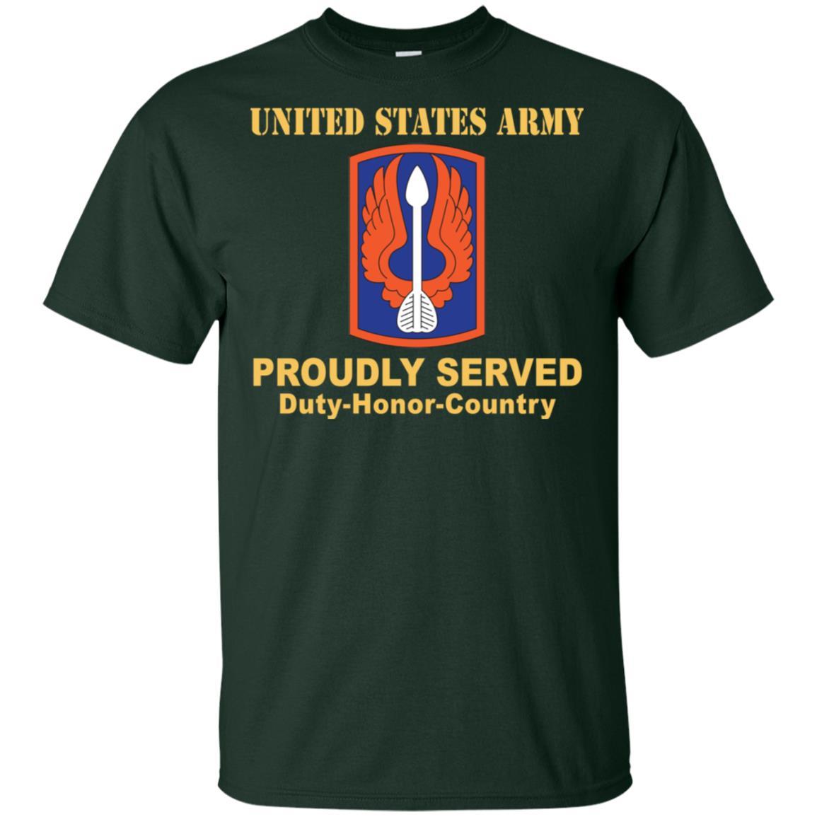 US ARMY 18TH AVIATION BRIGADE- Proudly Served T-Shirt On Front For Men-TShirt-Army-Veterans Nation