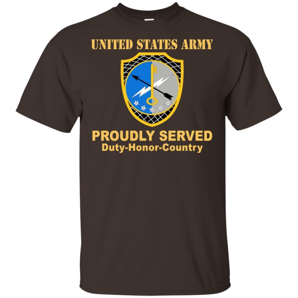 US ARMY 780TH MILITARY INTELLIGENCE BRIGADE- Proudly Served T-Shirt On Front For Men-TShirt-Army-Veterans Nation