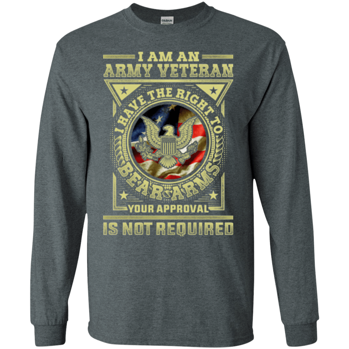 Army Veteran Have the Right To Bear Arms Men Front T Shirts-TShirt-Army-Veterans Nation