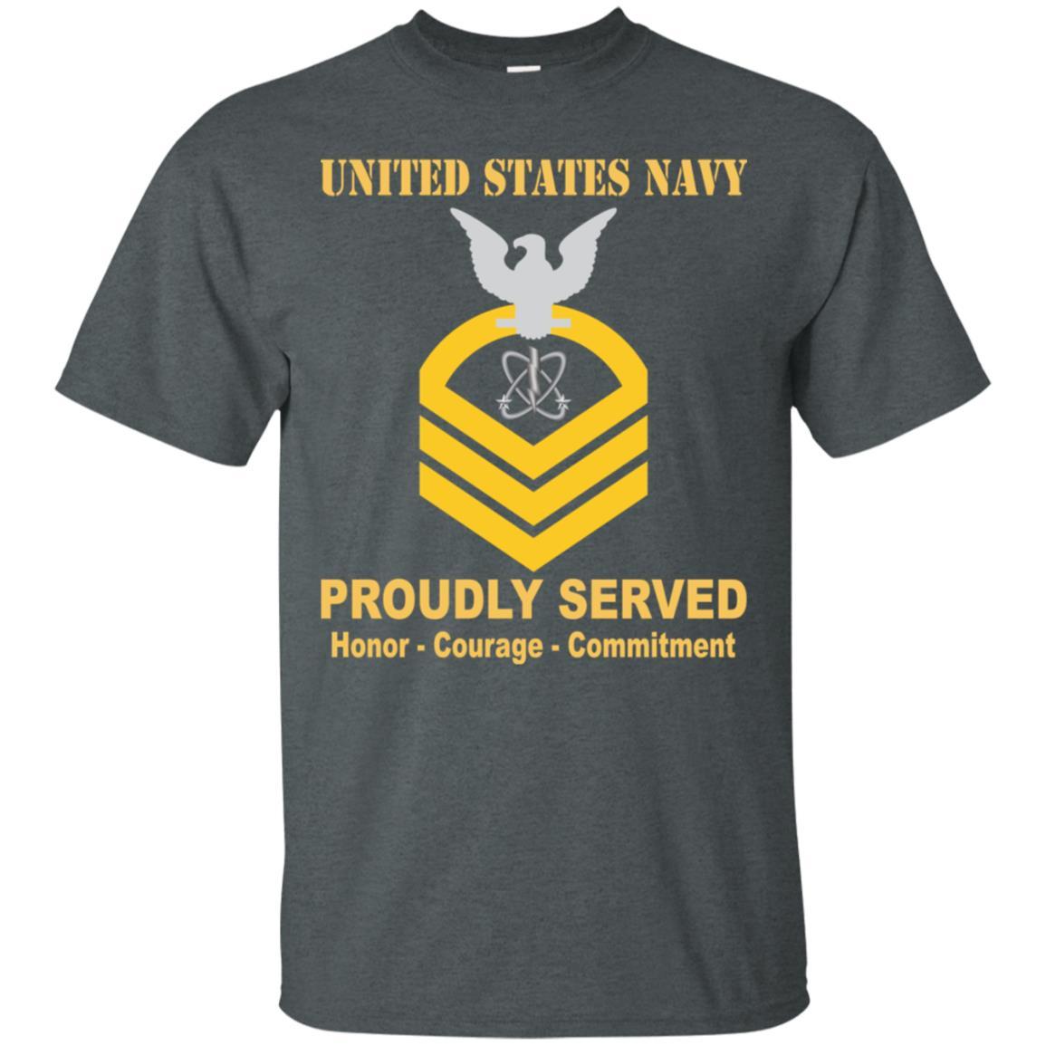 Navy Electronics Warfare Technician Navy EW E-7 Rating Badges Proudly Served T-Shirt For Men On Front-TShirt-Navy-Veterans Nation