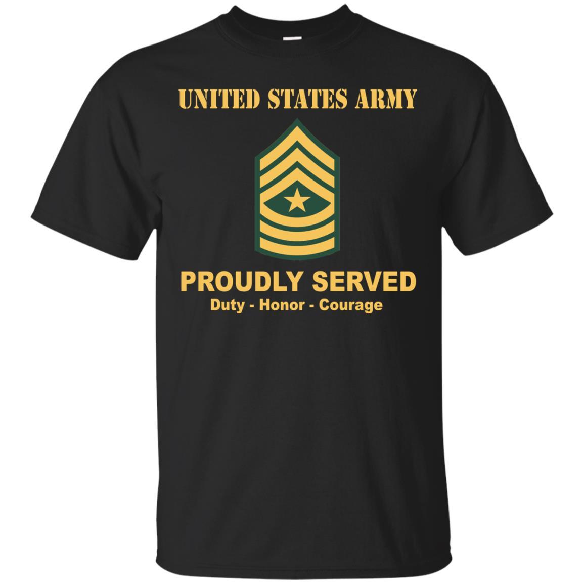 US Army E-9 Sergeant Major E9 SGM Noncommissioned Officer Ranks Men Front Shirt US Army Rank-TShirt-Army-Veterans Nation