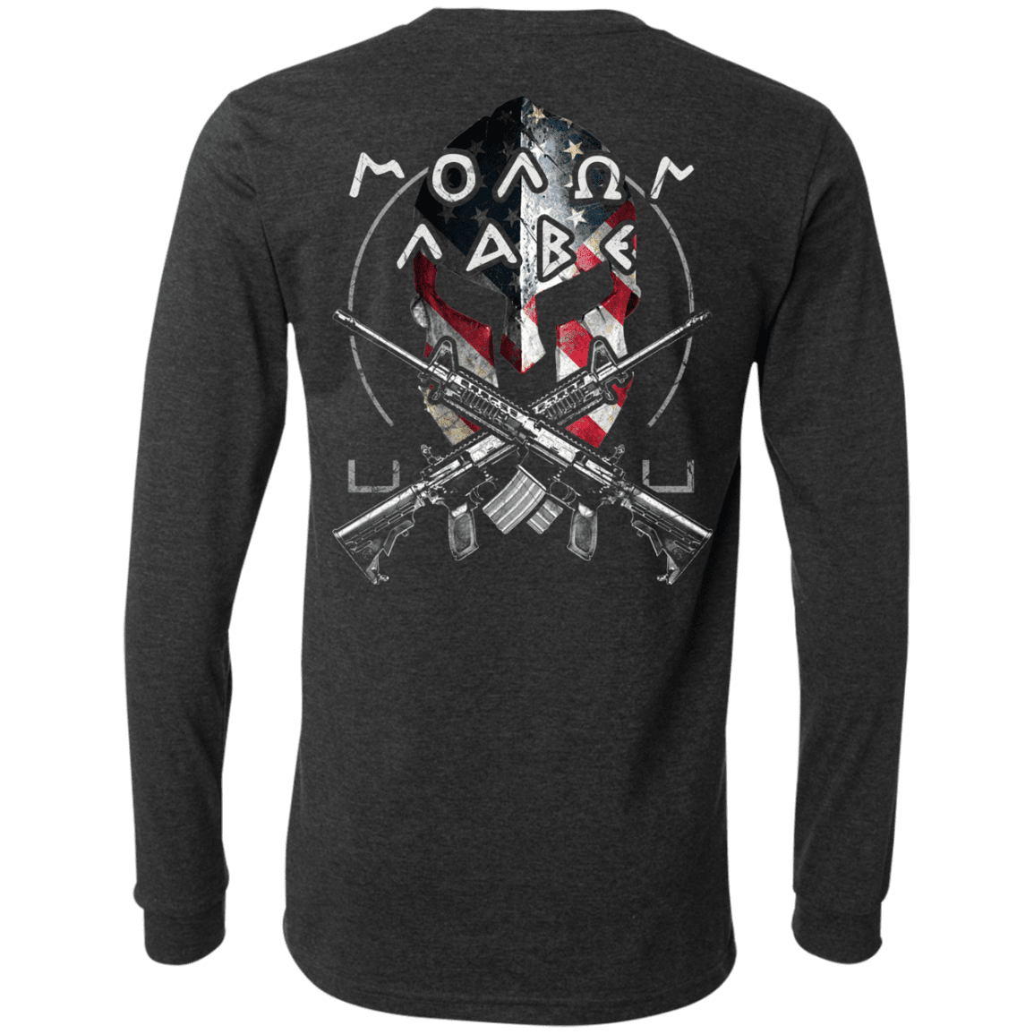 Military T-Shirt "Veteran - Molon Labe - Come And Take Them" - Men Back-TShirt-General-Veterans Nation