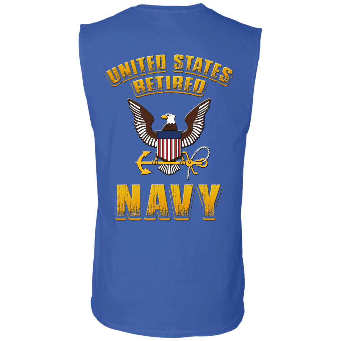 US Retired Navy Back T Shirts-TShirt-Navy-Veterans Nation