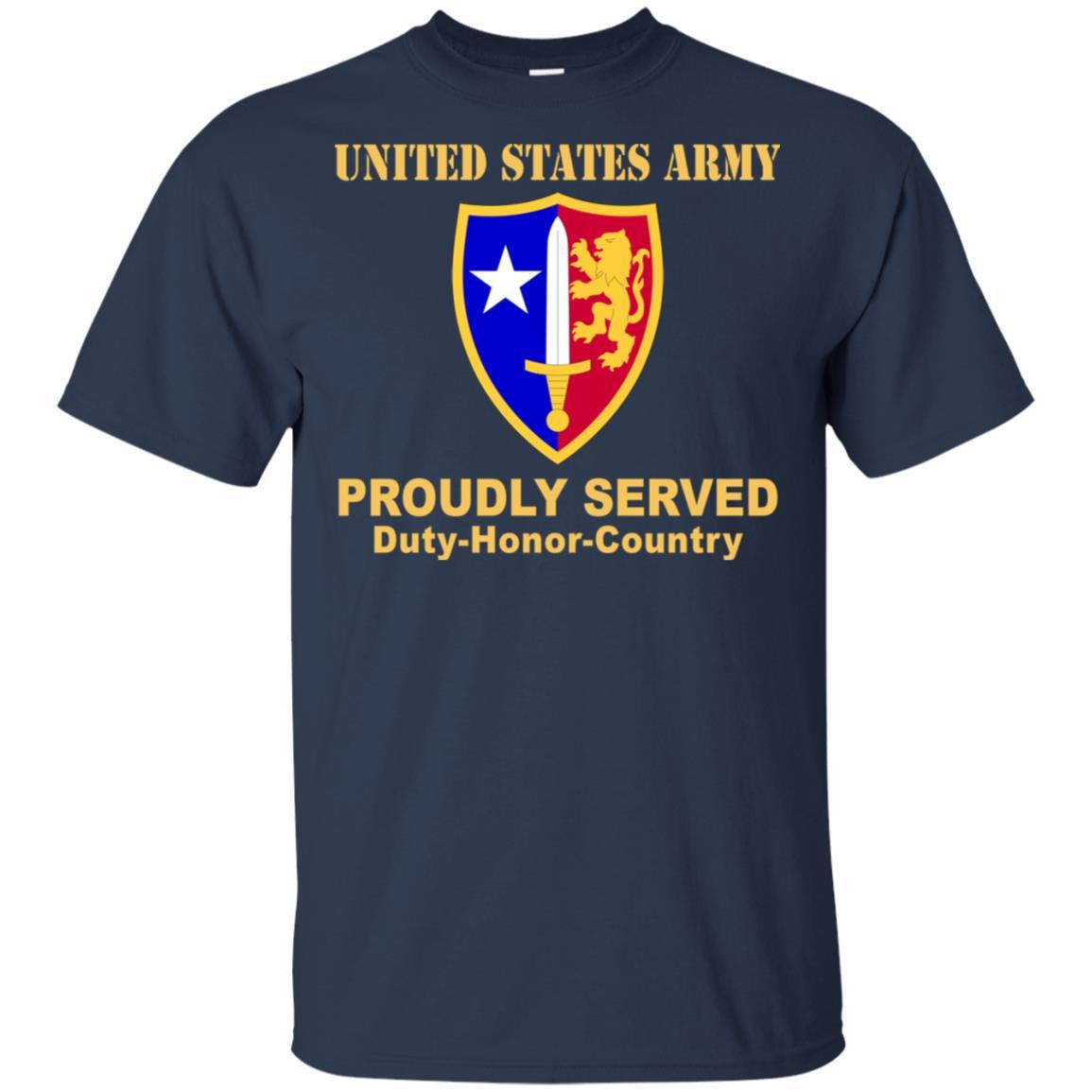 US ARMY USA NORTH ATLANTIC TREATY ORGANIZATION (NATO)- Proudly Served T-Shirt On Front For Men-TShirt-Army-Veterans Nation