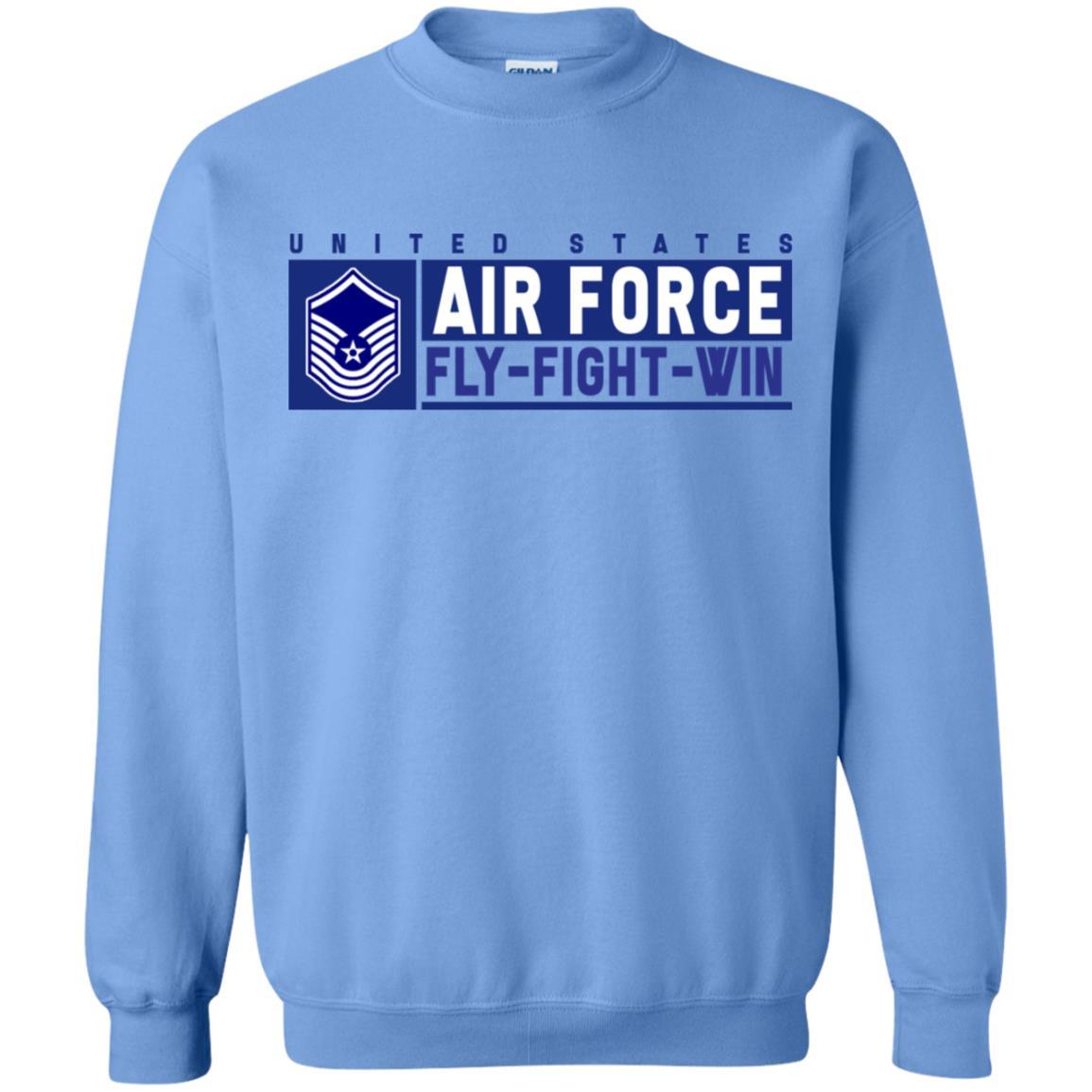 US Air Force E-8 Senior Master Sergeant Old Style Fly - Fight - Win Long Sleeve - Pullover Hoodie-TShirt-USAF-Veterans Nation