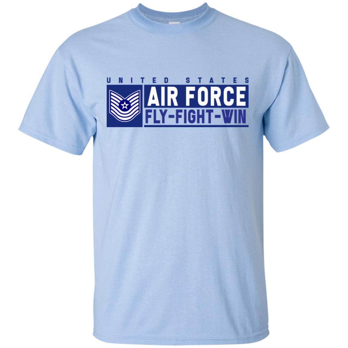 US Air Force E-7 Master Sergeant Old Style Fly - Fight - Win T-Shirt On Front For Men-TShirt-USAF-Veterans Nation