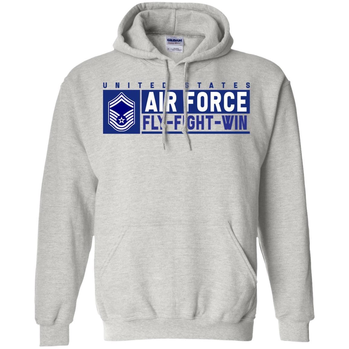 US Air Force E-8 Senior Master Sergeant Fly - Fight - Win Long Sleeve - Pullover Hoodie-TShirt-USAF-Veterans Nation