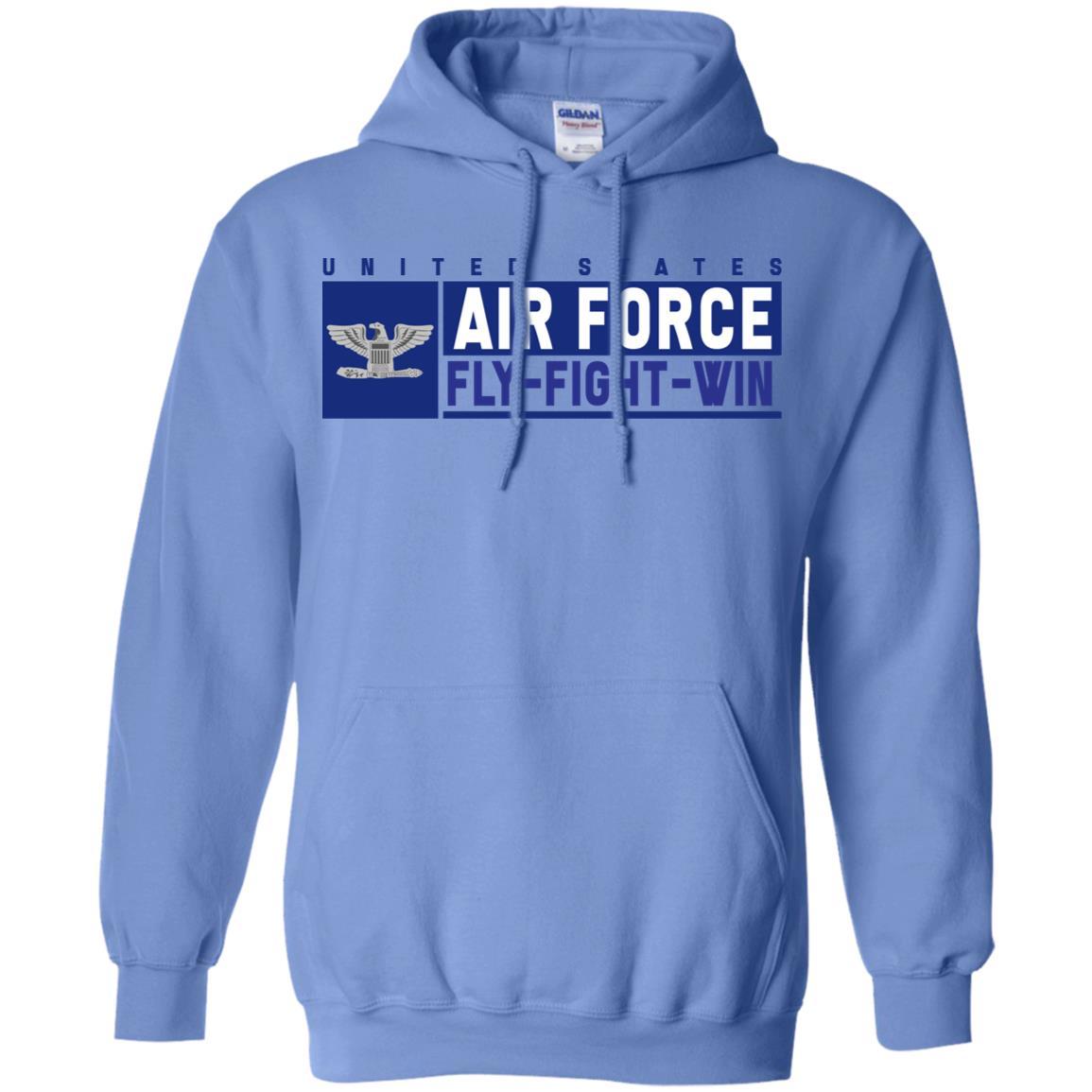 US Air Force O-6 Colonel Fly - Fight - Win Long Sleeve - Pullover Hoodie-TShirt-USAF-Veterans Nation