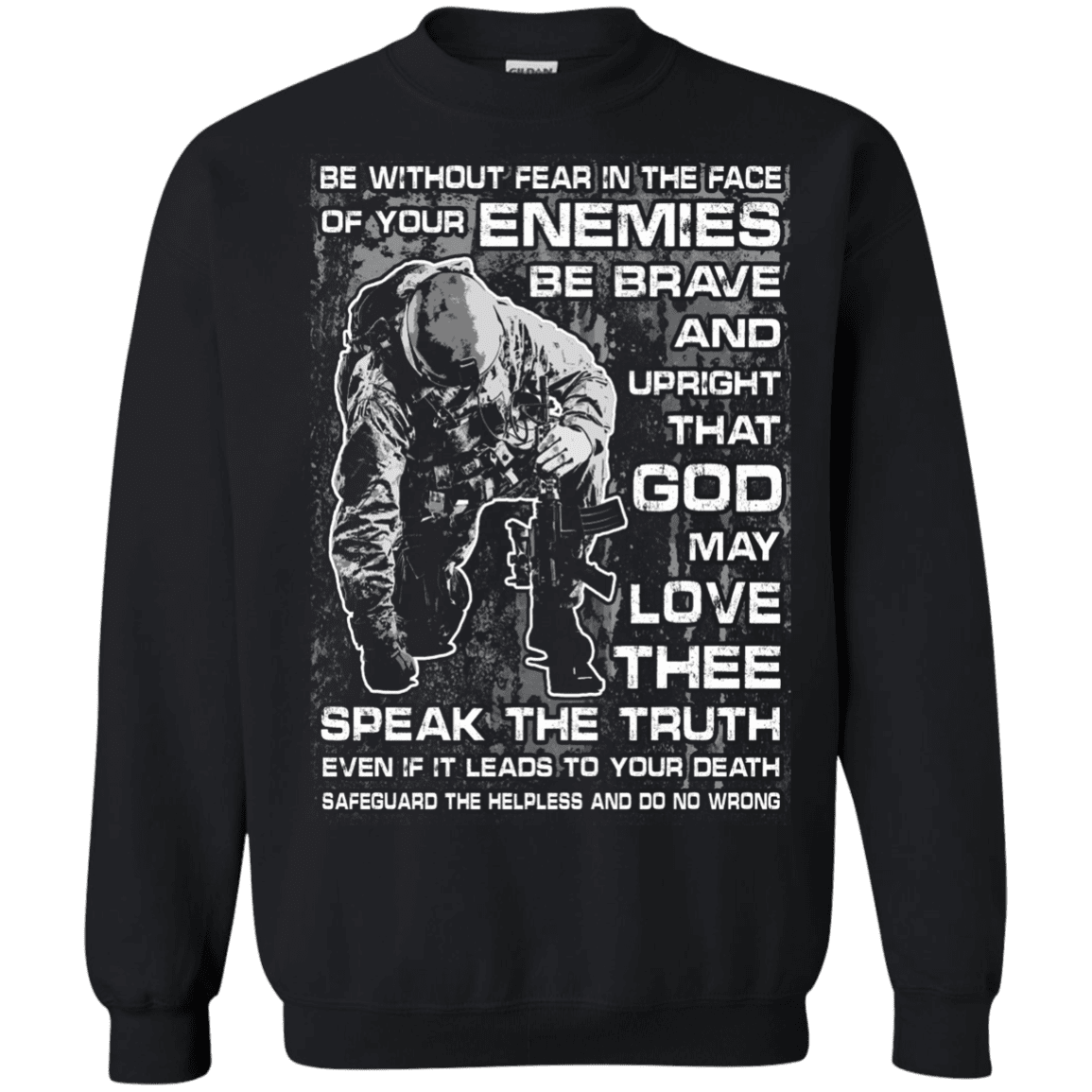 Military T-Shirt "Be without Fear in The Face Men" Front-TShirt-General-Veterans Nation