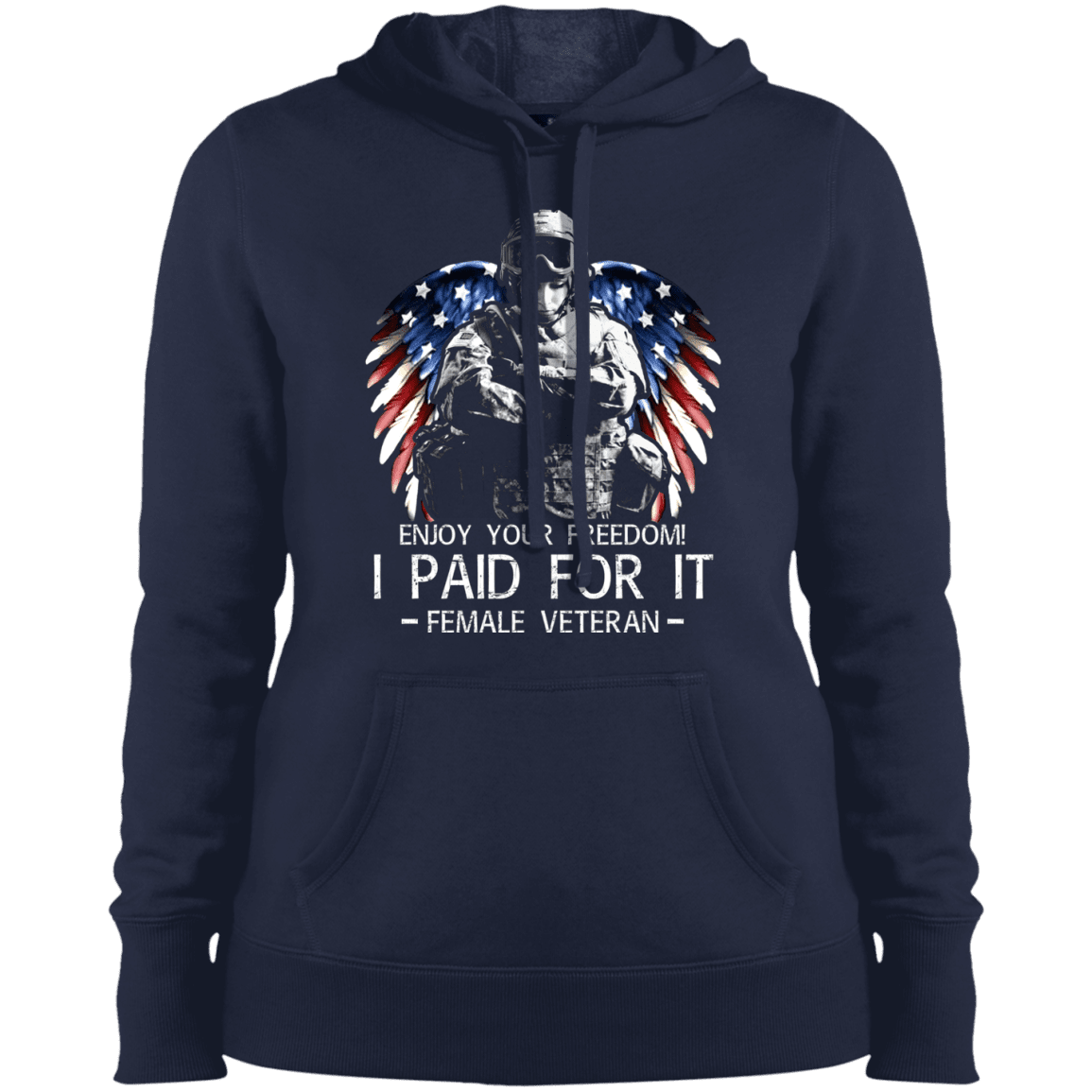 Military T-Shirt "Female Veteran - Enjoy your freedom I paid for it Women" Front-TShirt-General-Veterans Nation