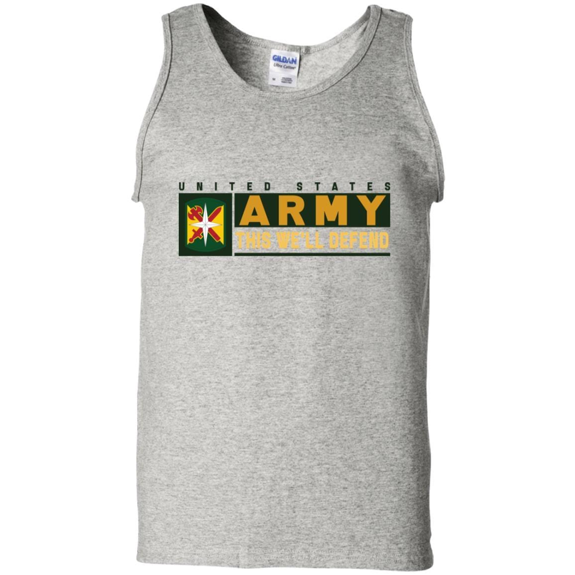 US Army 14TH MILITARY POLICE BRIGADE- This We'll Defend T-Shirt On Front For Men-TShirt-Army-Veterans Nation