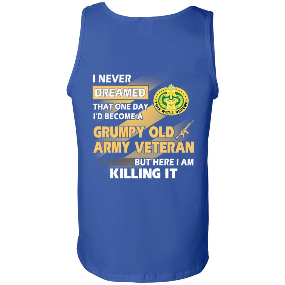 US Army T-Shirt "Drill Sergeant Grumpy Old Veteran" On Back-TShirt-Army-Veterans Nation