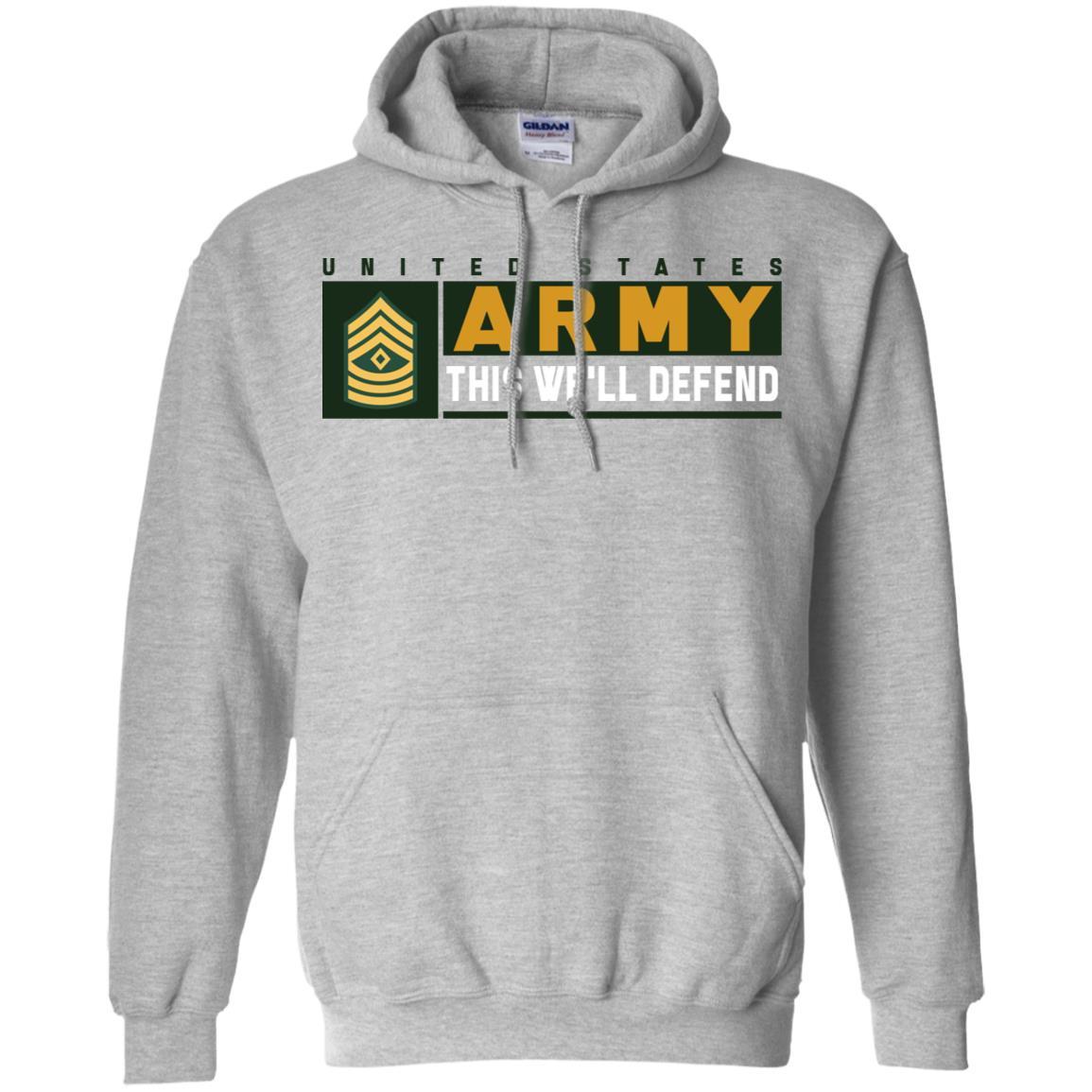 US Army E-8 1SG This We Will Defend Long Sleeve - Pullover Hoodie-TShirt-Army-Veterans Nation