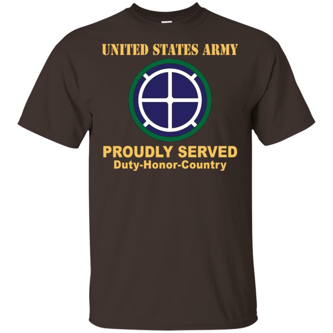 US ARMY 35TH INFANTRY DIVISION - Proudly Served T-Shirt On Front For Men-TShirt-Army-Veterans Nation