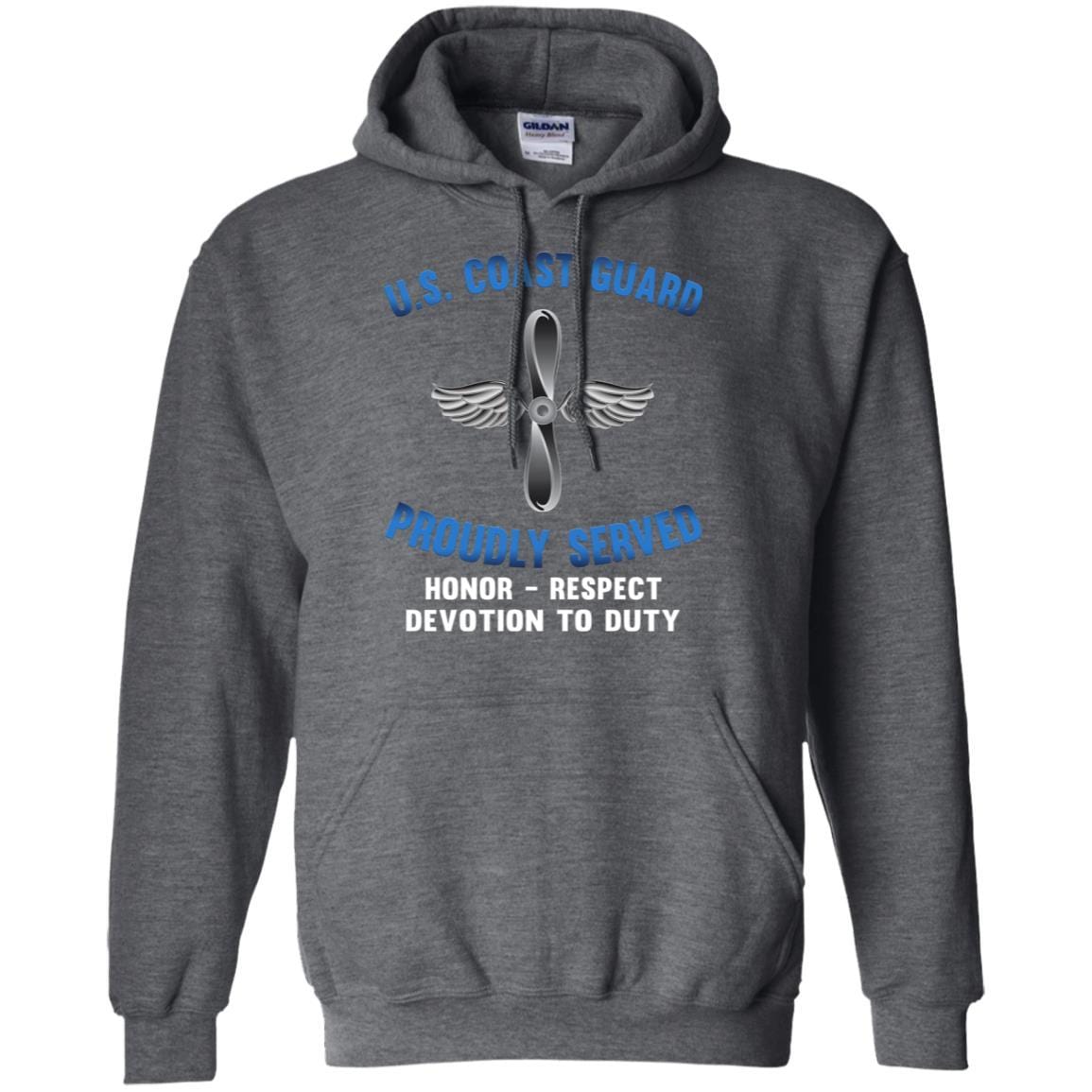 US Coast Guard Aviation Maintenance Technician AMT Logo Proudly Served T-Shirt For Men On Front-TShirt-USCG-Veterans Nation