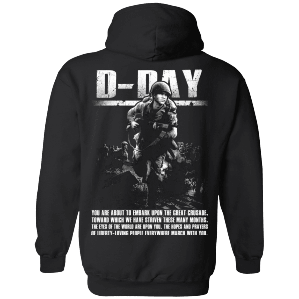 Military T-Shirt "Veteran - D Day WW2" - Men Back-TShirt-General-Veterans Nation