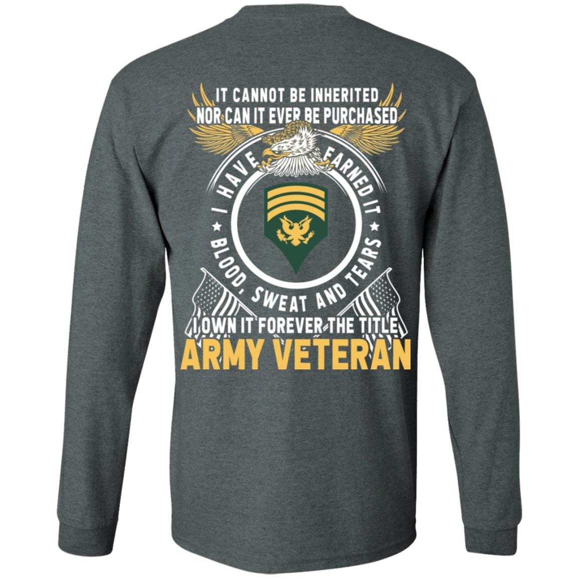 US Army E-7 SPC E7 Specialist Ranks T-Shirt For Men On Back-TShirt-Army-Veterans Nation