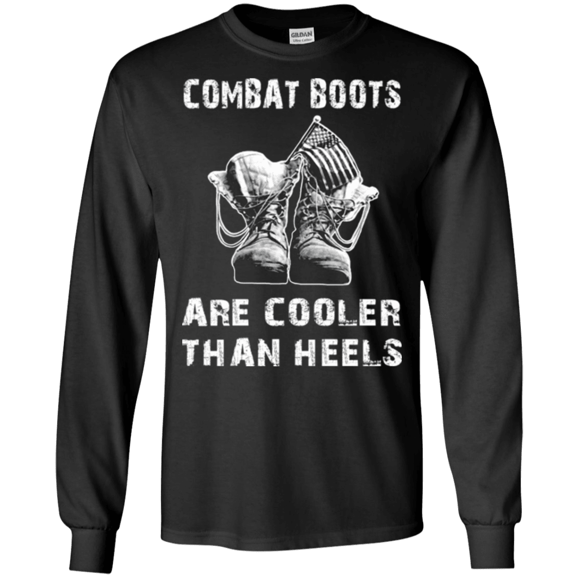 Military T-Shirt "Combat Boots Are Cooler Than Heels"-TShirt-General-Veterans Nation