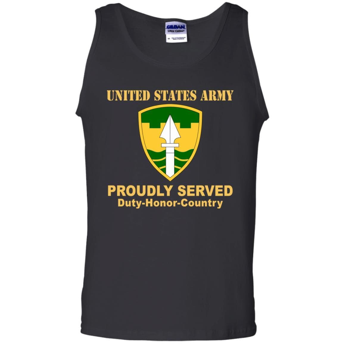 US ARMY MILITARY POLICE BRIGADE - Proudly Served T-Shirt On Front For Men-TShirt-Army-Veterans Nation