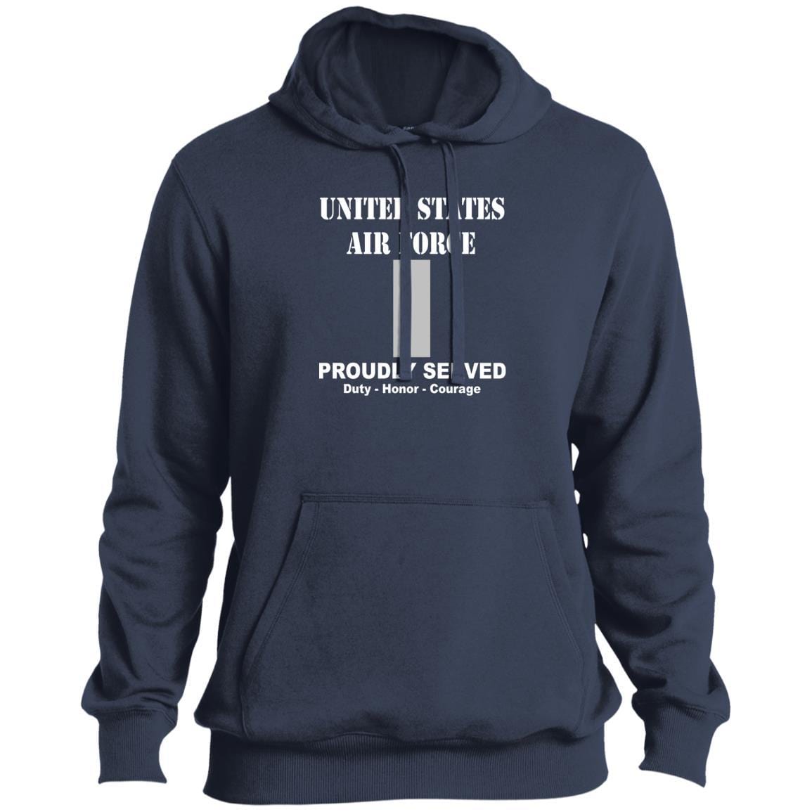 US Air Force O-2 First Lieutenant 1st L O2 Commissioned Officer Ranks T shirt Sport-Tek Tall Pullover Hoodie - T-Shirt-TShirt-USAF-Veterans Nation