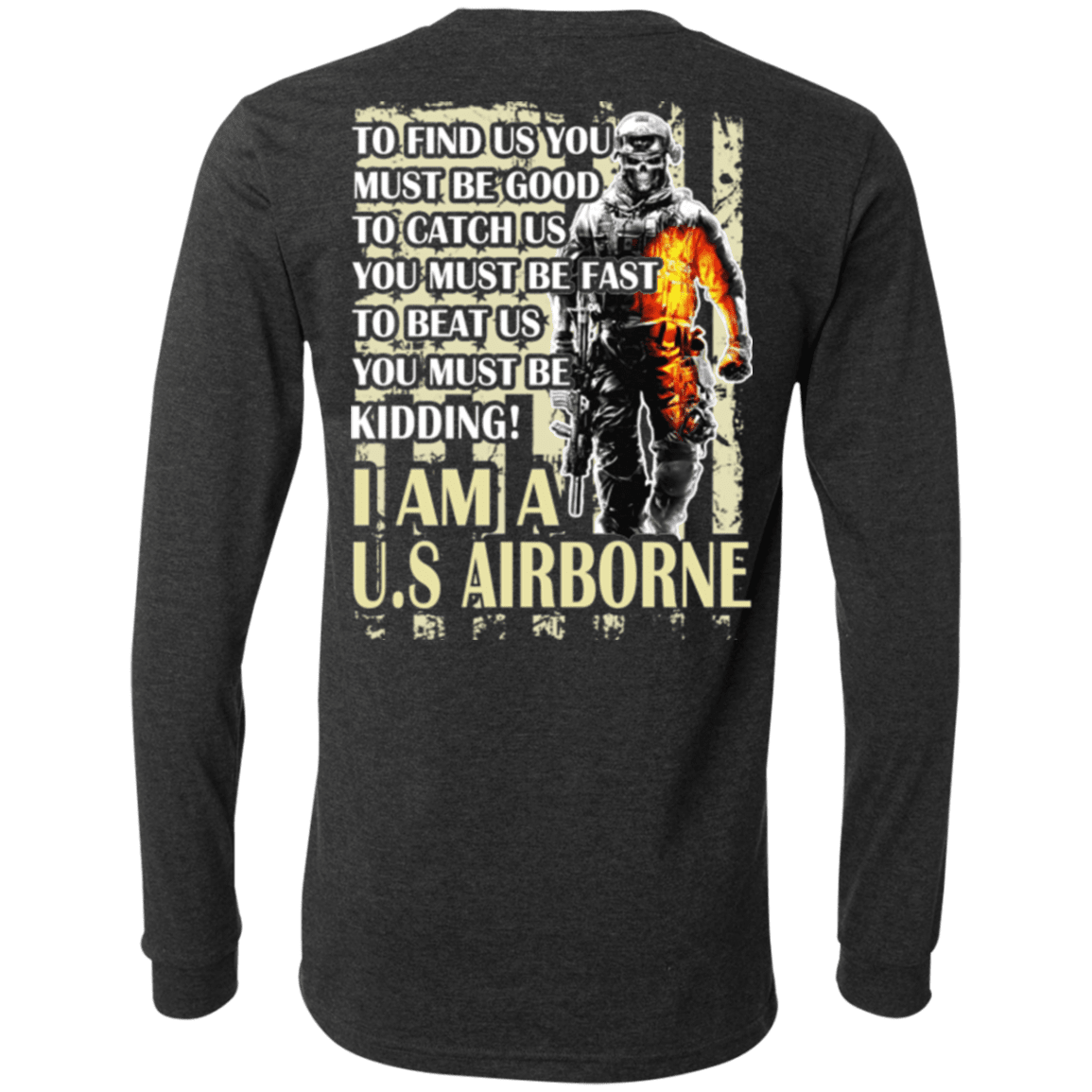 Military T-Shirt "I AM A US Airborne"-TShirt-General-Veterans Nation