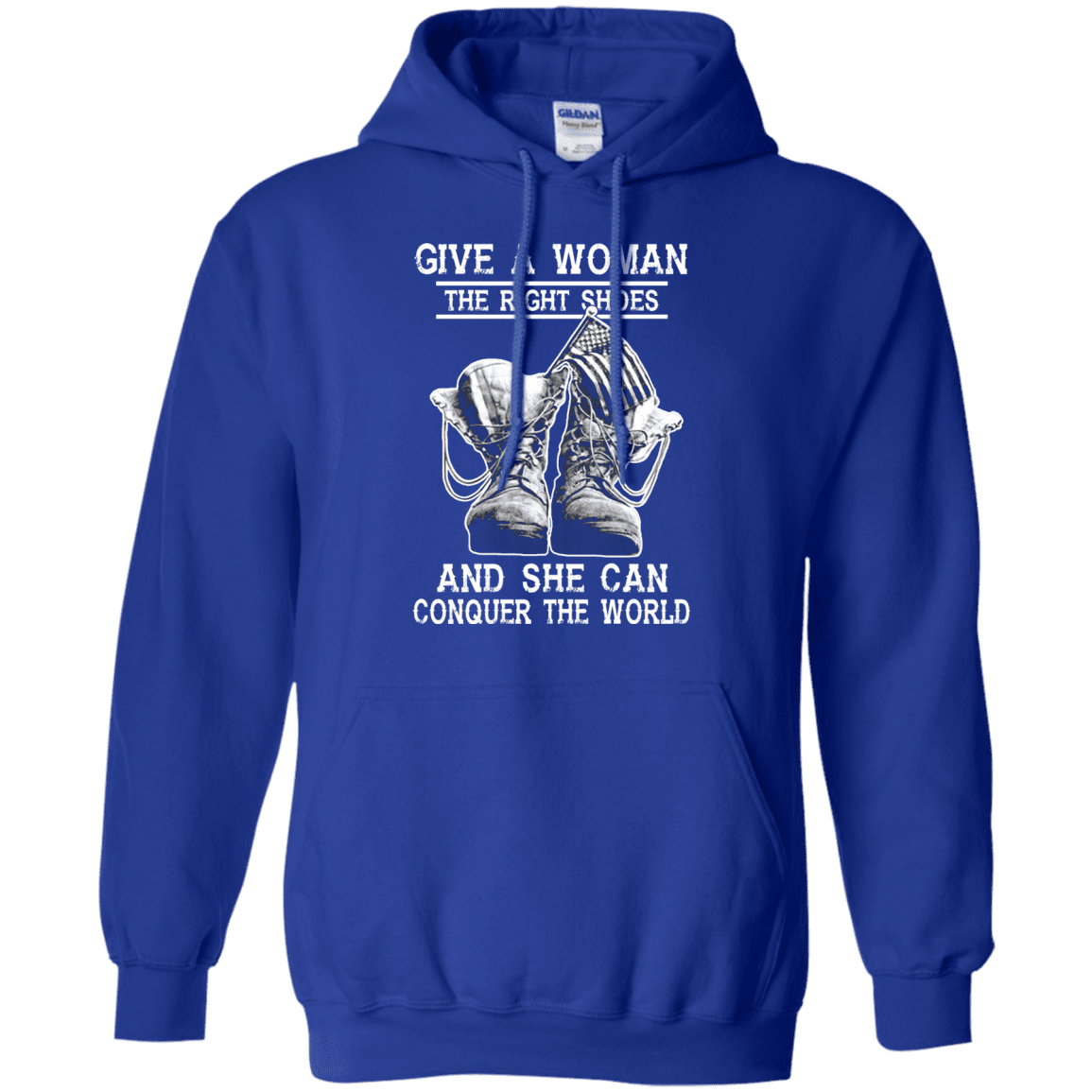 Military T-Shirt "Give a woman the right shoes, and she can conquer the world"-TShirt-General-Veterans Nation